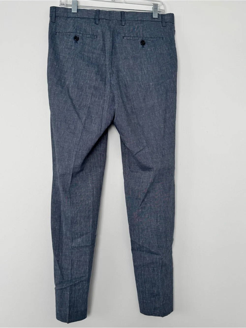 Banana Republic Linen Blend Pants Mens 32x32 Blue Slim Fit Wedding Resort Beach